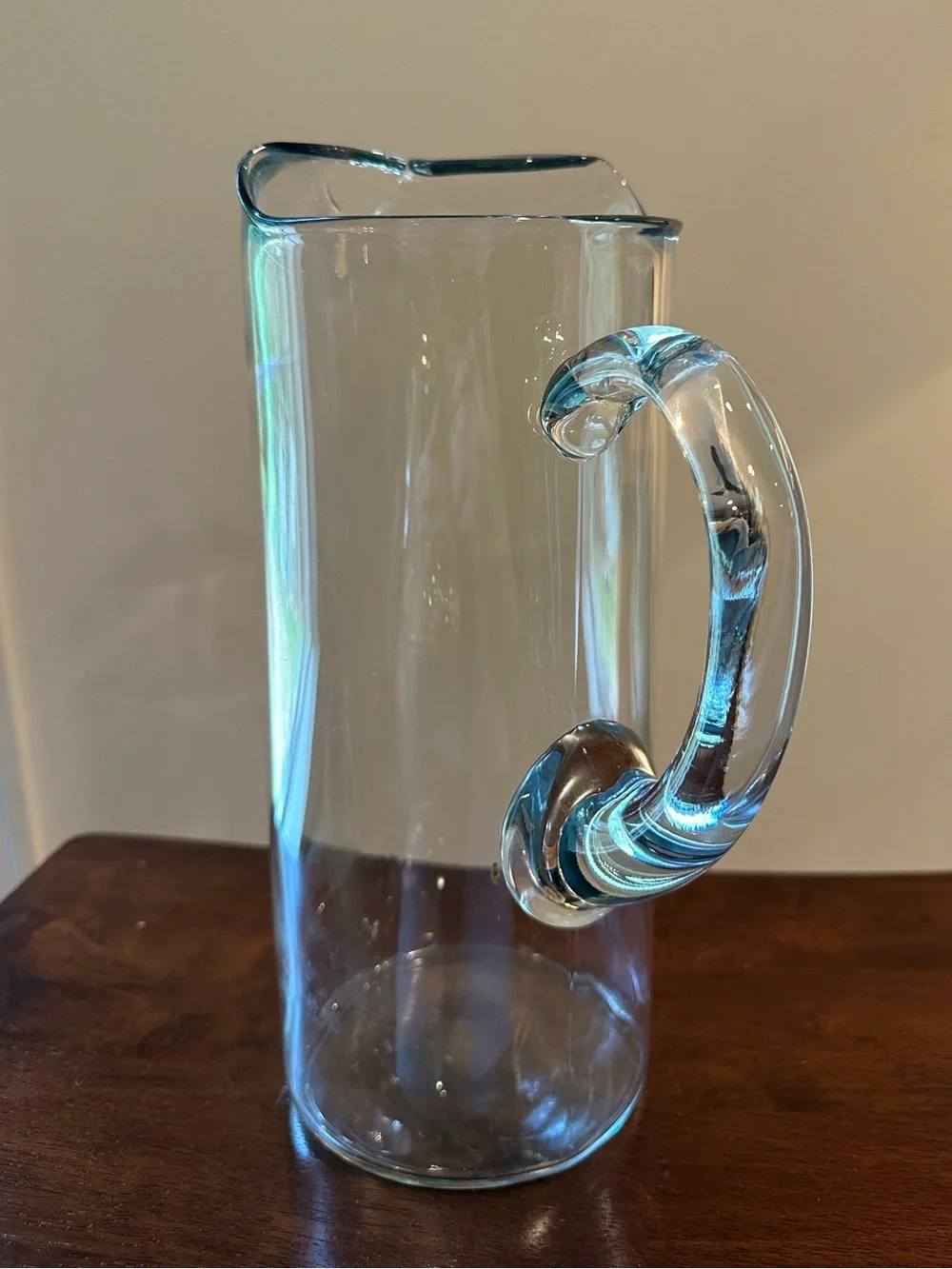Extra Tall Glass Pitcher • folded glass for ice